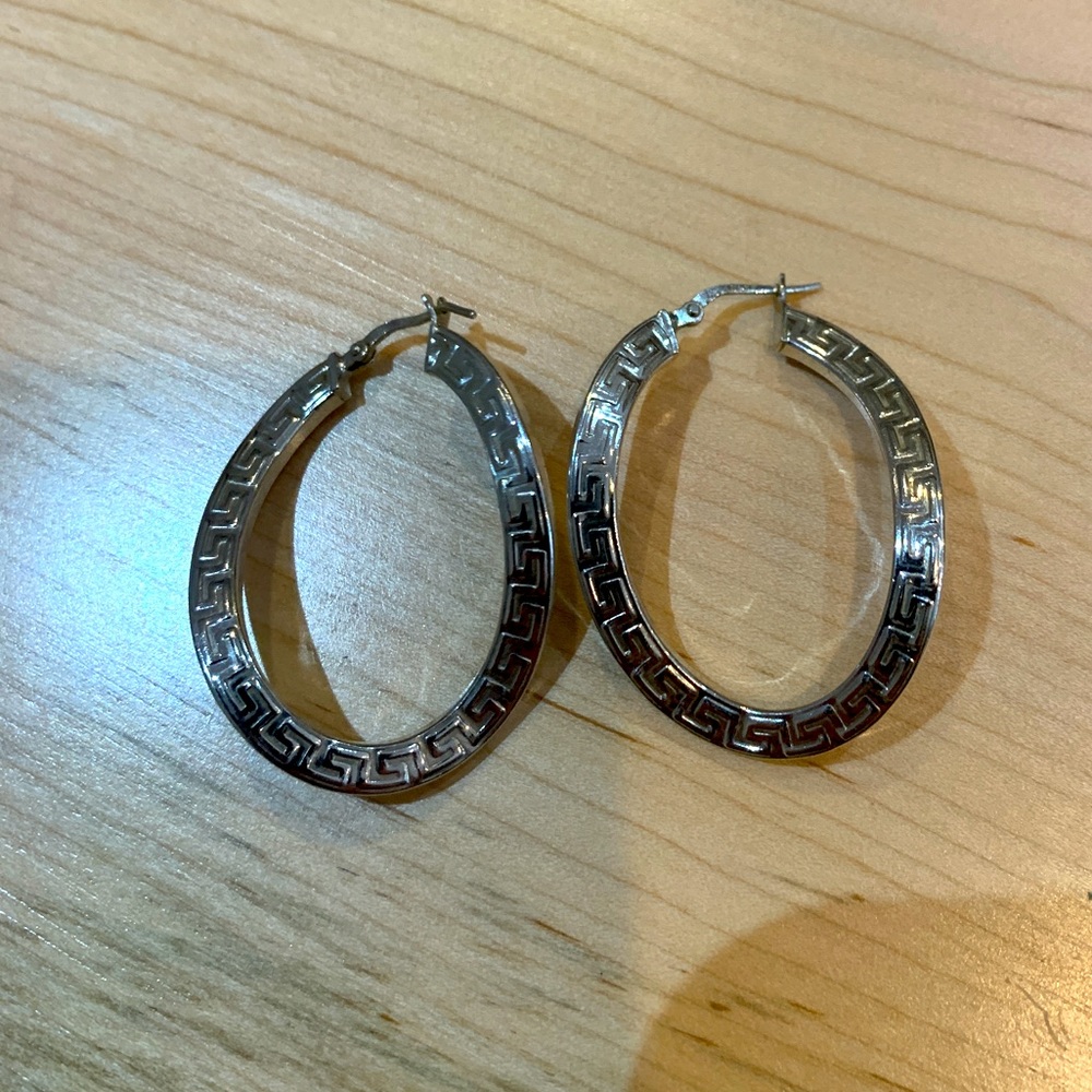 Silver hoop earrings